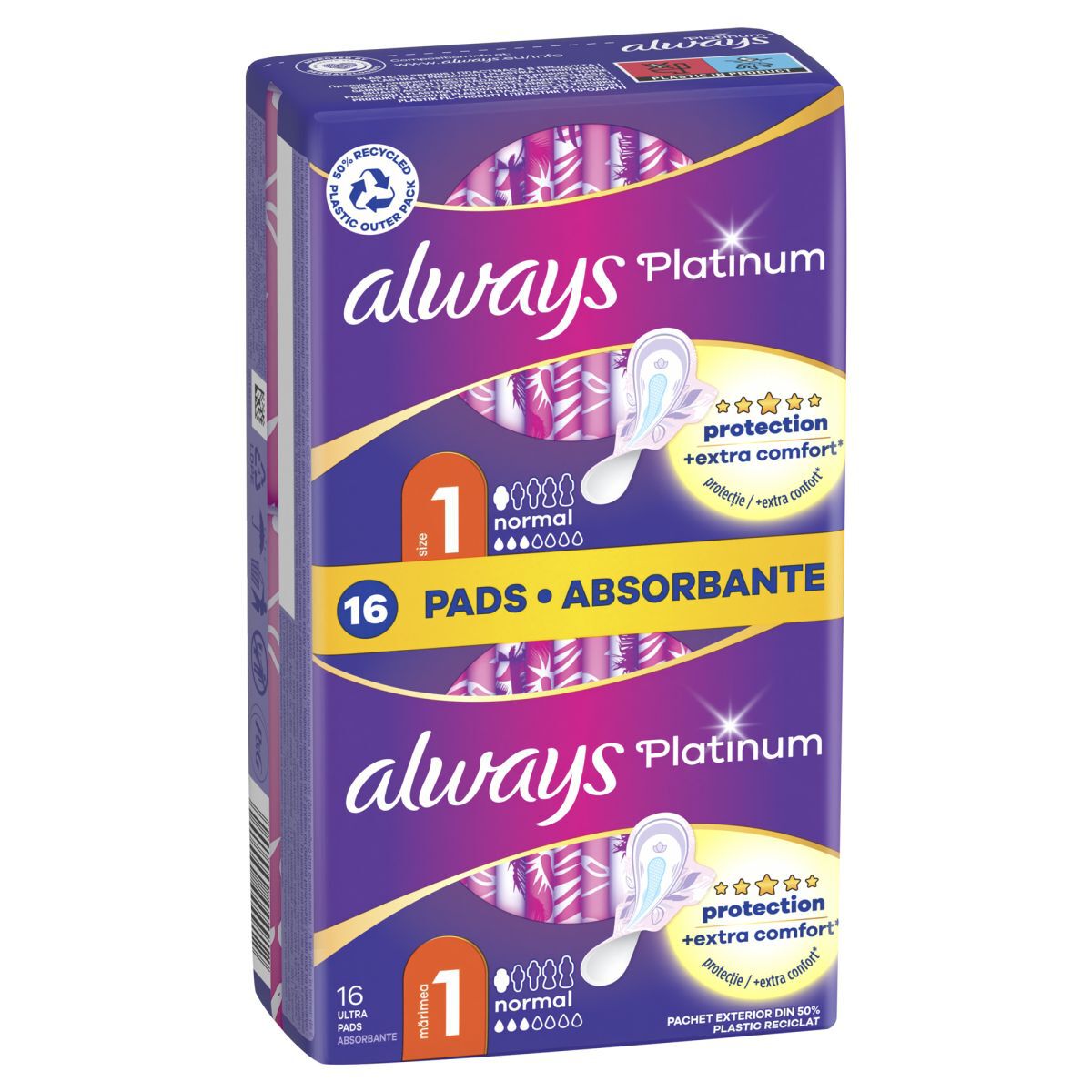 Always szárnyas egészségügyi betétek 16 db Platinum