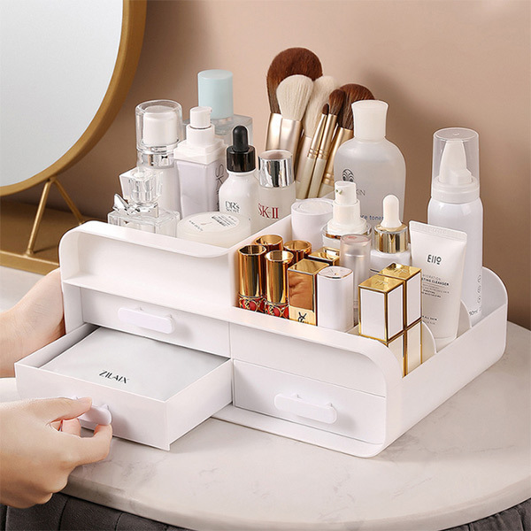 Livingandhome Multifunktionaler Schreibtisch-Organizer aus Kunststoff