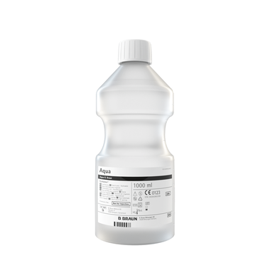 „Ecotainer“ dvigubai distiliuotas vanduo drėkinimui „BBraun“ 1000 ml 1000 ml