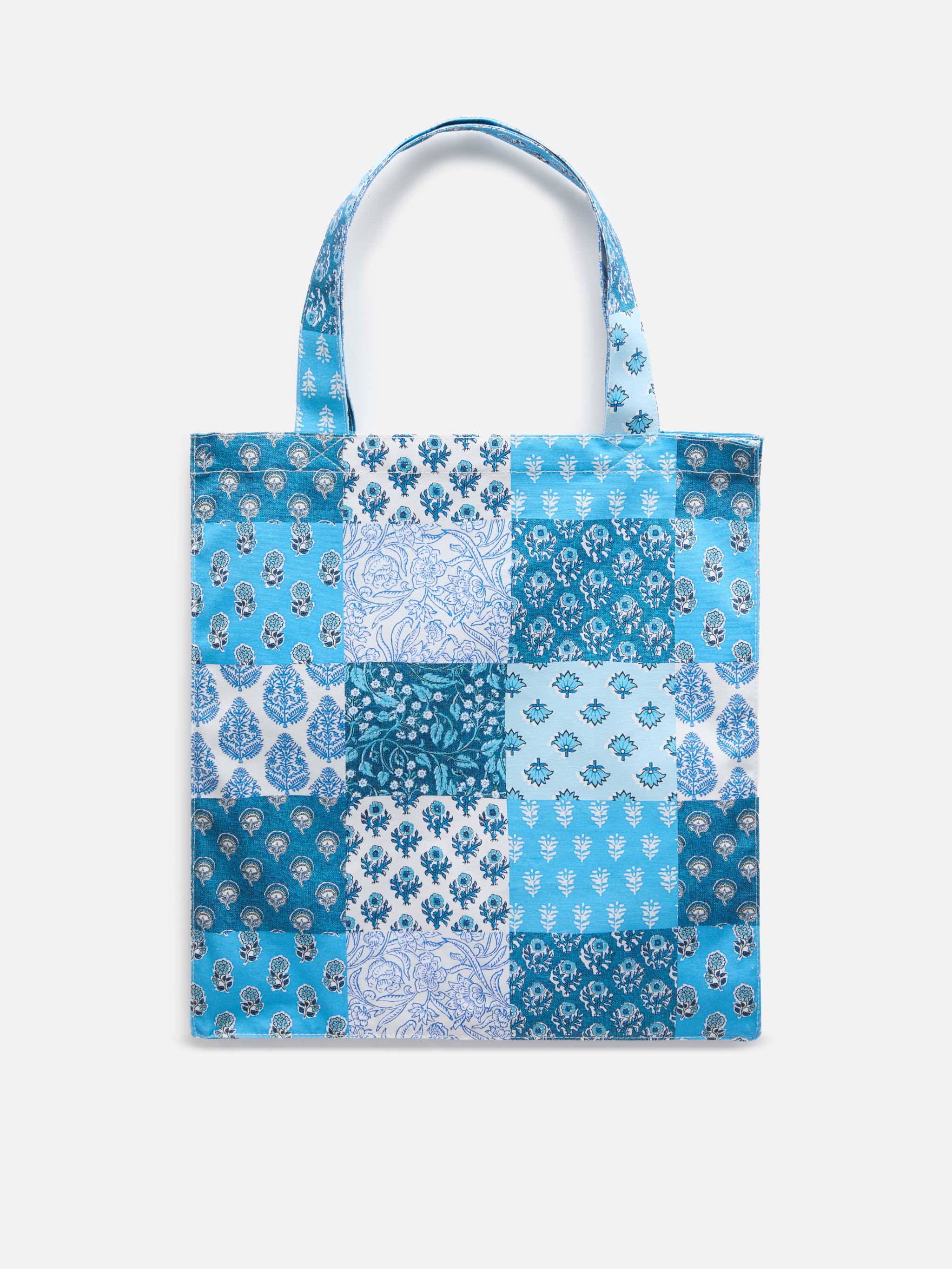 Bolsa essencial em algodão floral com o logotipo de Saint Barth.