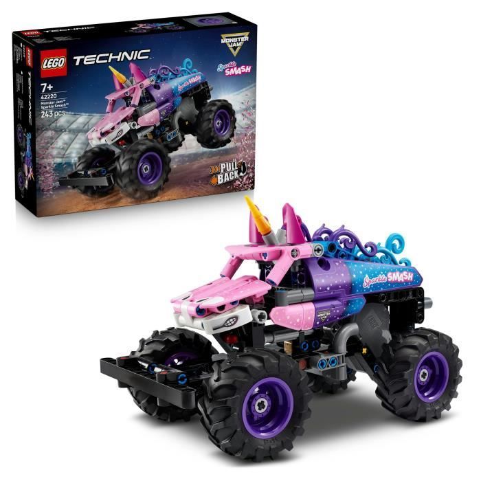 LEGO Technic 42220 Monster Jam Sparkle Smash à Rétrofriction - Jouet Camion dès 7 ans