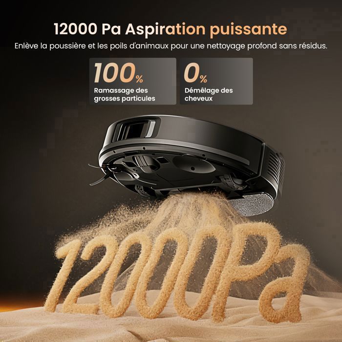 Proscenic Q20 Plus robotstofzuiger en dweilrobot met zakloos laadstation, 4 liter - 12000 PA - 200 min - Alexa/Google Home/iWatch - 2-in-1 nat/droog
