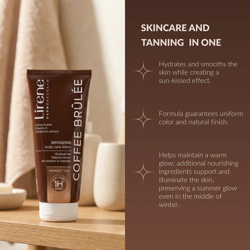 Bálsamo autobronzeador hidratante Lirene Perfect Tan