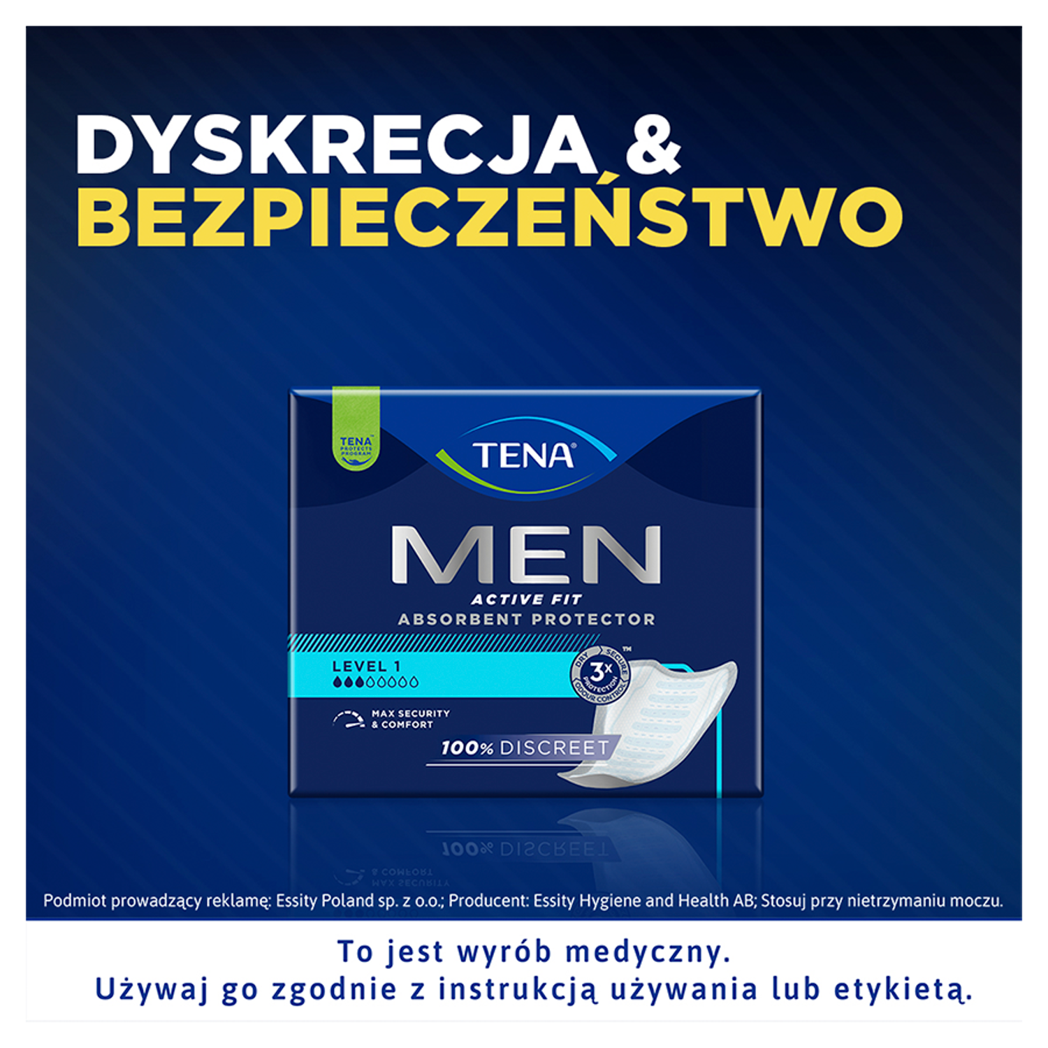 Tena anatomical pads 12 pcs Men