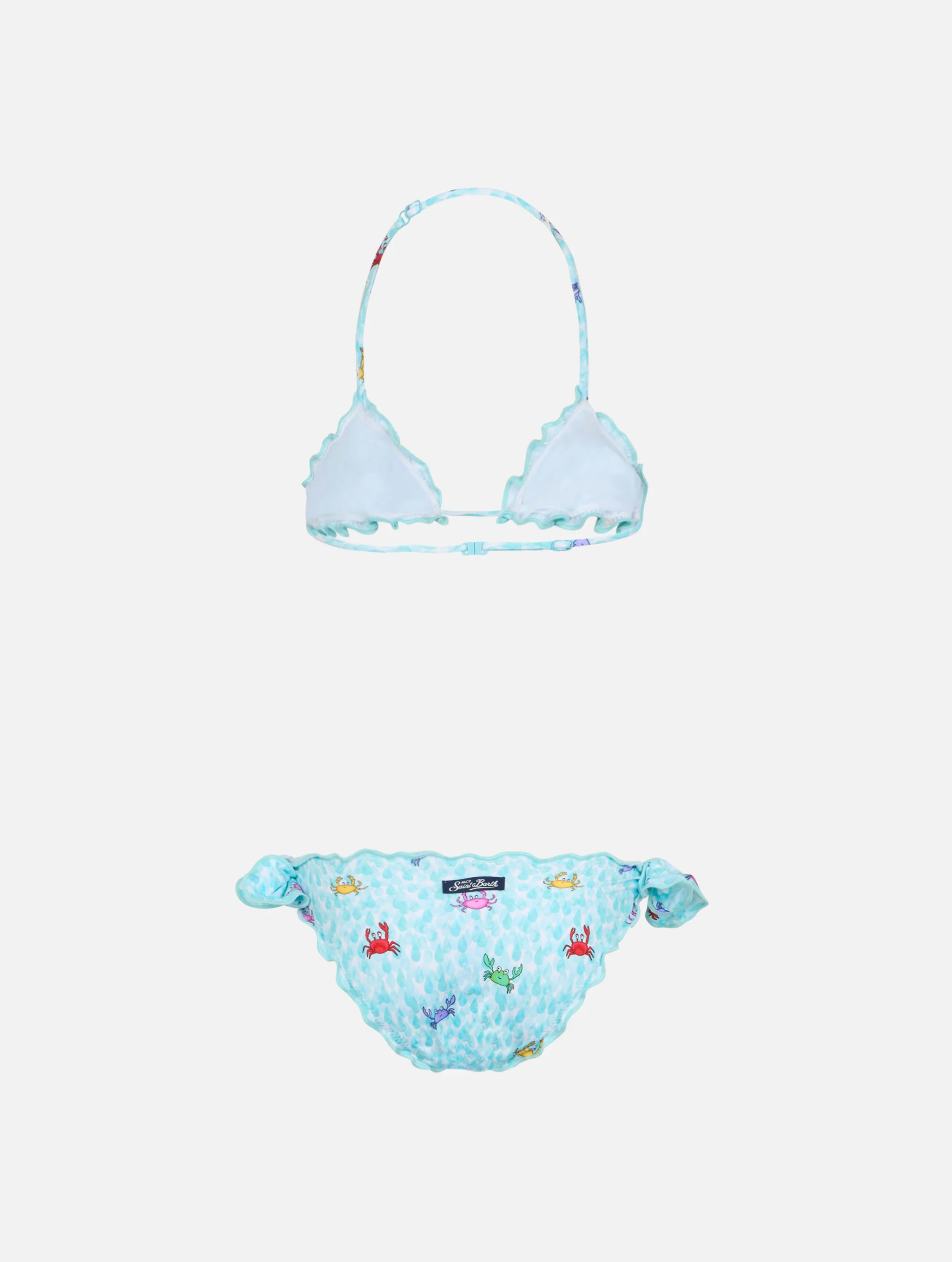 Cris klassischer Triangel-Bikini für Mädchen mit Krabbenmuster