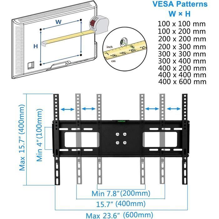 Soporte universal para televisores LED, LCD y plasma de 32 a 55 pulgadas, altura ajustable, carga máxima de 40 kg con VESA A737.