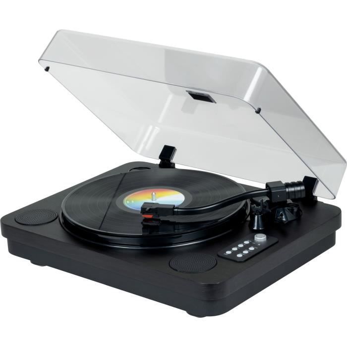 Giradischi Bluetooth - THOMSON - TT650BT - Registrazione USB - 2 altoparlanti - Nero