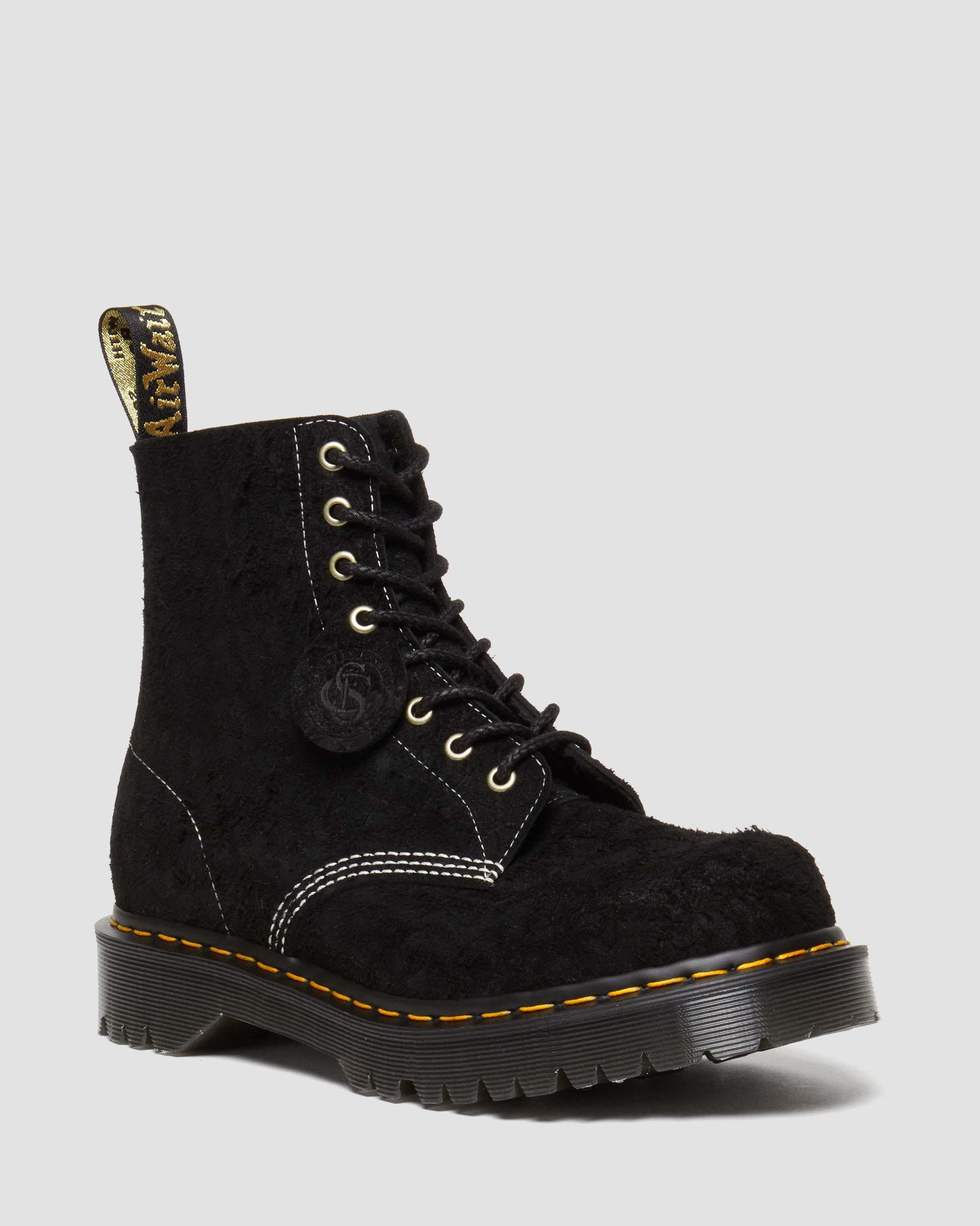 1460 Pascal Made in England Emboss Suede Lace Up Boots