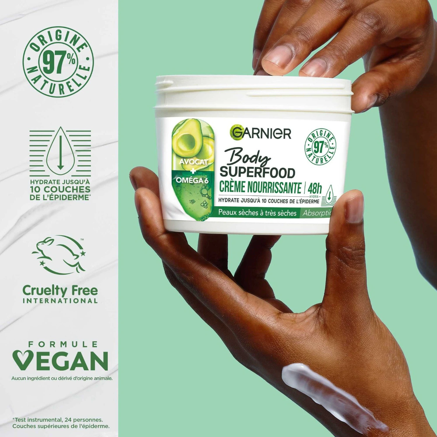 Garnier Crème corps nourrissante Avocat Oméga 6