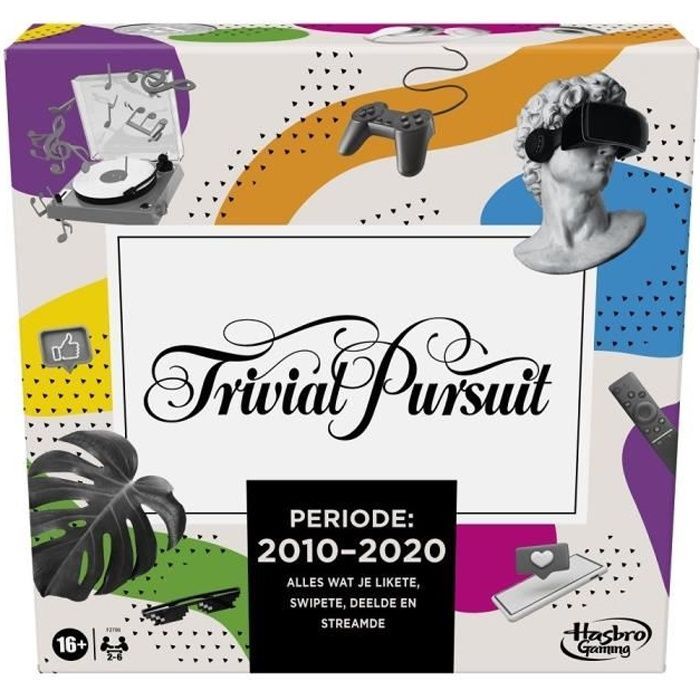 TRIVIAL PURSUIT - Décennie : 2010 -2020 - Jeu de plateau pour adultes et ados - VERSION FRANCAISE - dès 16 ans