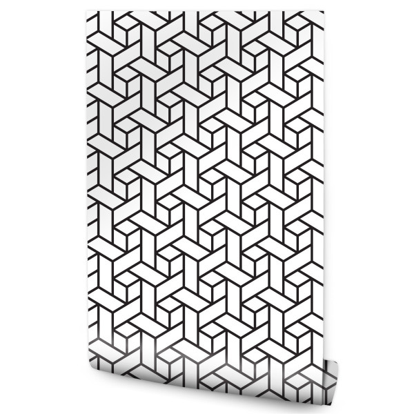 Tapeta Czarno-Białe Wzory Geometryczne