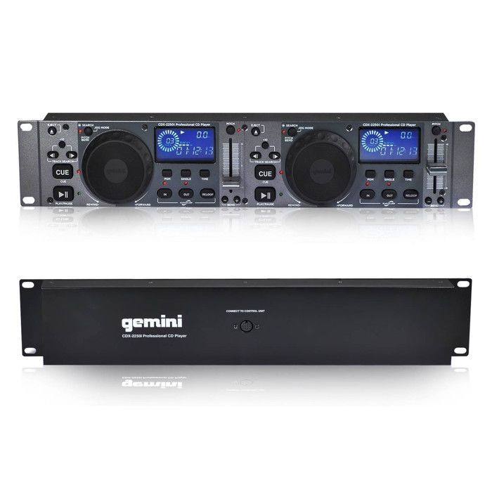 Gemini CDX-2250I DJ CD Media Player With USB Dual MP3 CD/AUDIO CD/USB Player + Cables