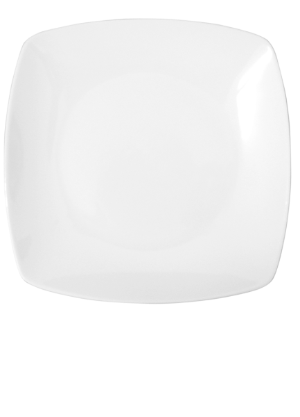Talerz płytki 25,5 cm Akcent Biały C000