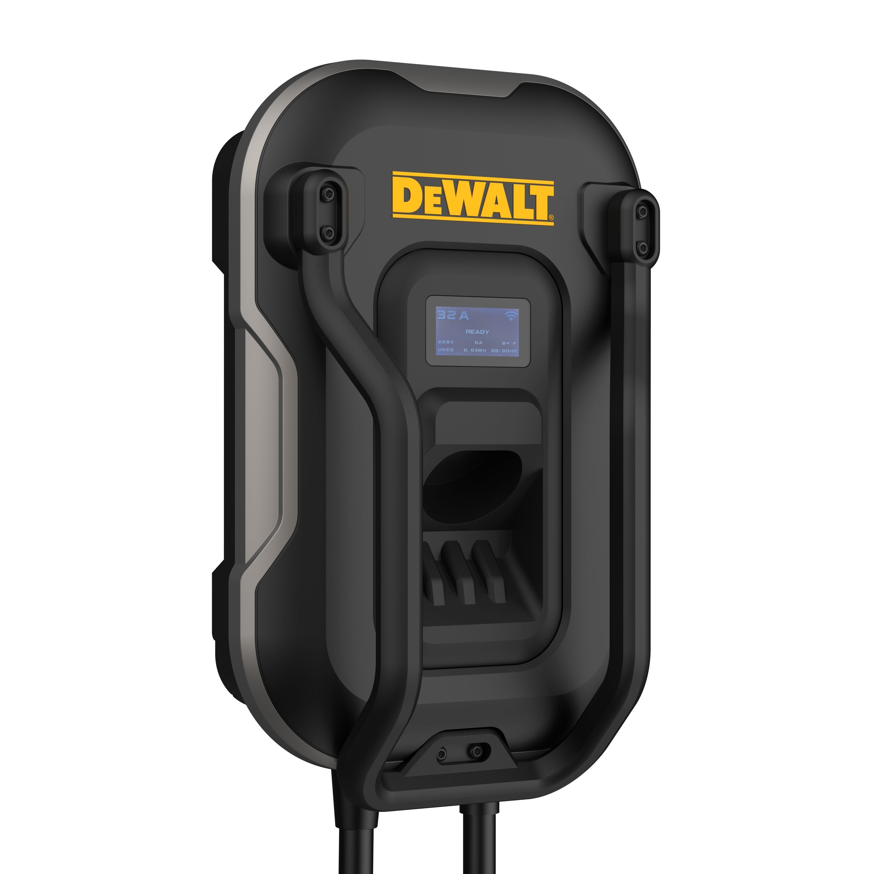 Estación de carga mural para vehículos eléctricos - DEWALT - 7,4 kW - Tipo 2 - 5 m - 32 A - 380 V CA