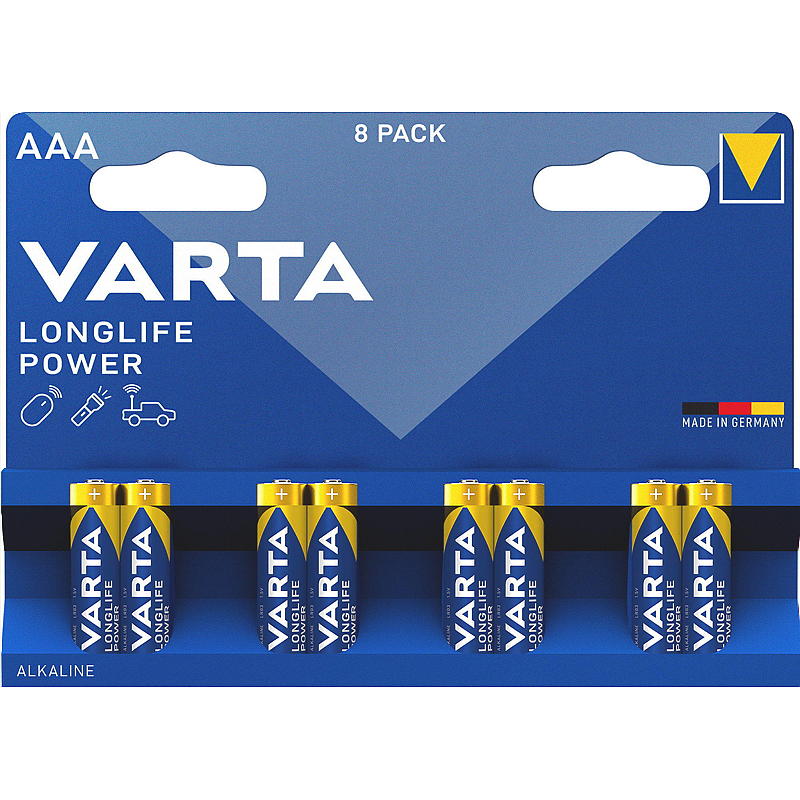 Varta Batterij AAA 8-pk Power Varta Longlife