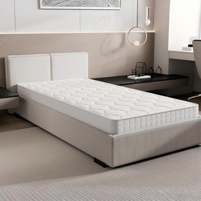 Juego de 2 colchones de espuma de 90x200 cm y 10 cm de grosor.