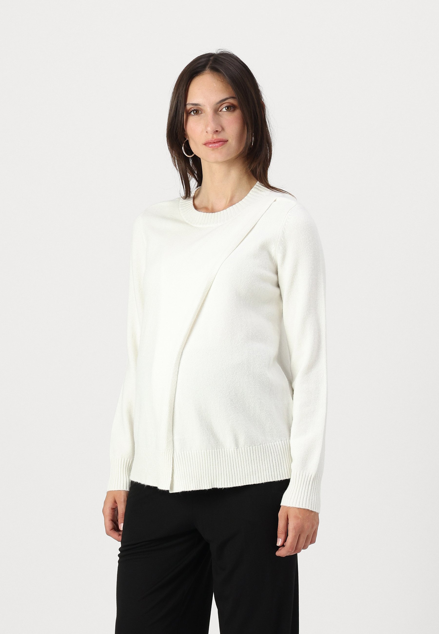 NUR FÜR SCHWANGERSCHAFTLICHE CAPUCINE O NECK - Jumper - Cloud Dancer
