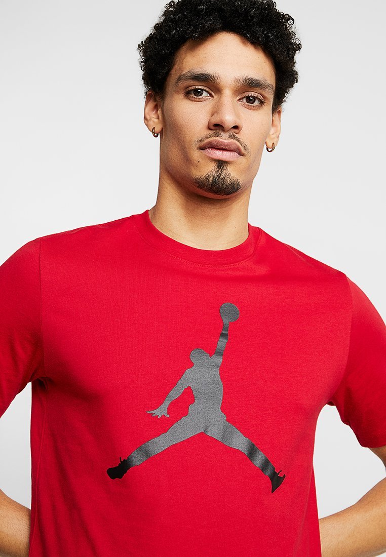Jordan JUMPMAN CREW - T-shirt met print - gym rood/zwart