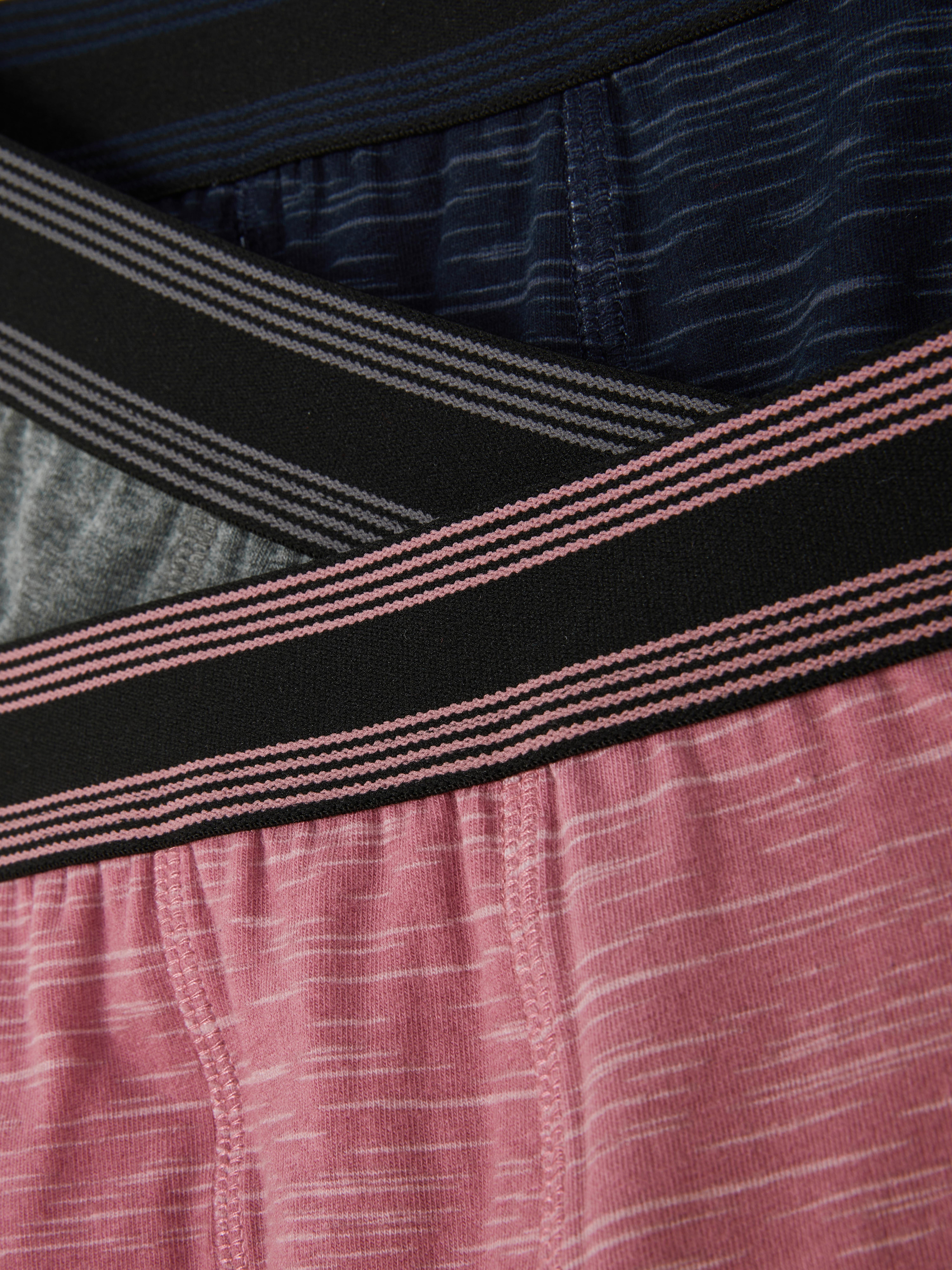 Space-dye boxer briefs, set of 3. A multipack of cotton-rich boxer shorts with space-dye designs in various colors.