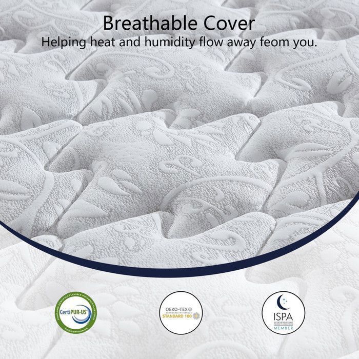 Mattress 160x200 - 28 cm thick - Oeko-TEX certified - Ergonomic - Medium firm - Skin-friendly - Breathable