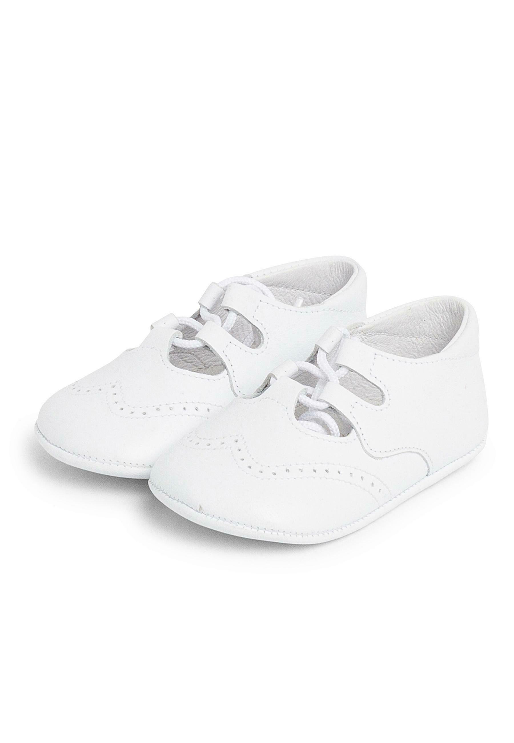 Pisamonas ZAPATO INGLESITO BEBÉ DE PIEL - Pantofi pentru bebelusi - blanco