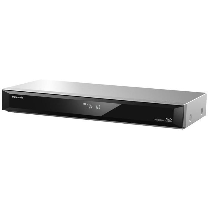 Reproductor Blu-ray Panasonic DMR-BST765AG con disco duro de 500 GB, escalado a 4K, reproductor de CD, audio de alta resolución y sintonizador.