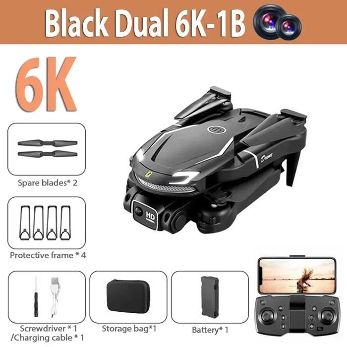 For V88 Drone Black - 6K Battery - 5G GPS Professional HD Aerial Photography Remote Control HD Aircraft Dual Camera Quadcopter Toy