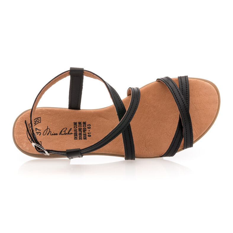 Svarte sandaler / sko med åpen tå til dame