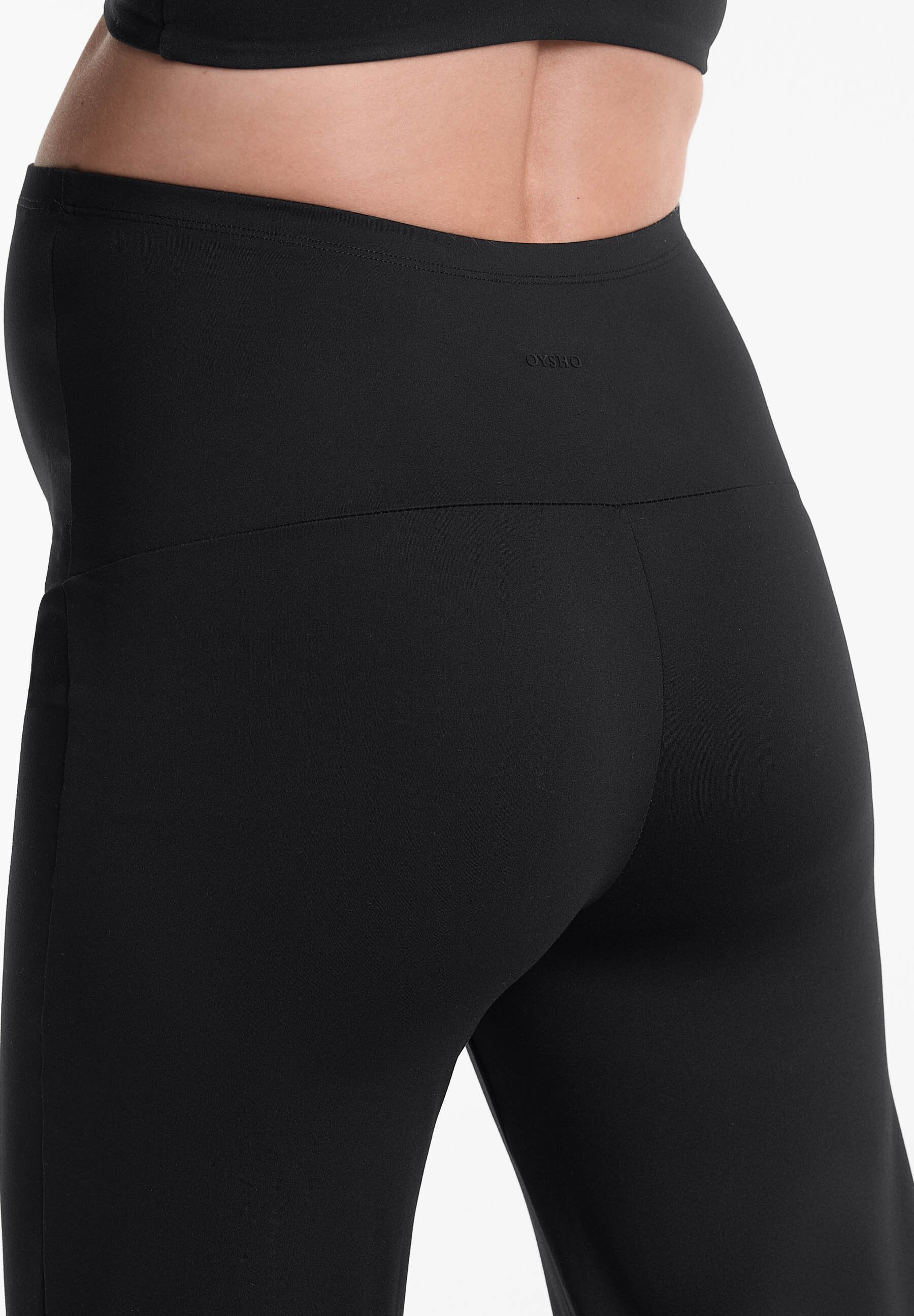 OYSHO MATERNITY COMFORTLUX STRAIGHT-LEG - Broek - zwart