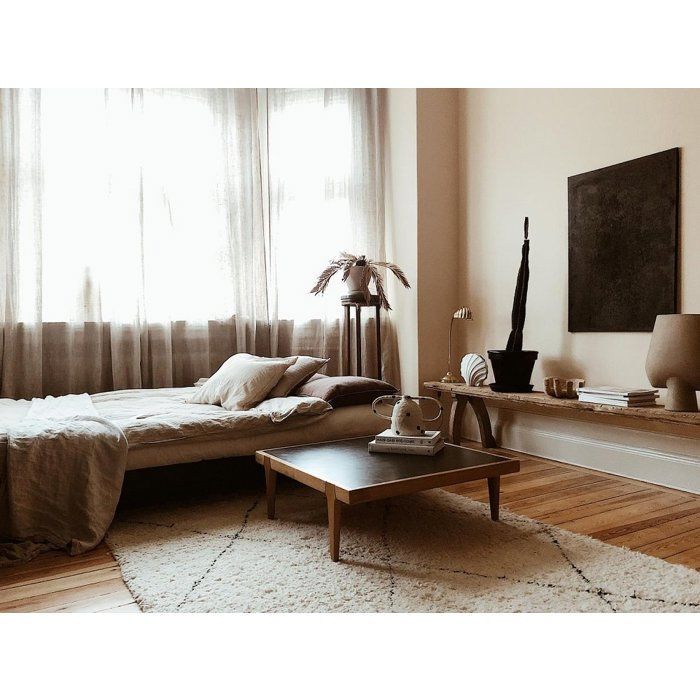 Sofá-cama conversível FRESH em pinho bege, área de dormir 140x200 cm.