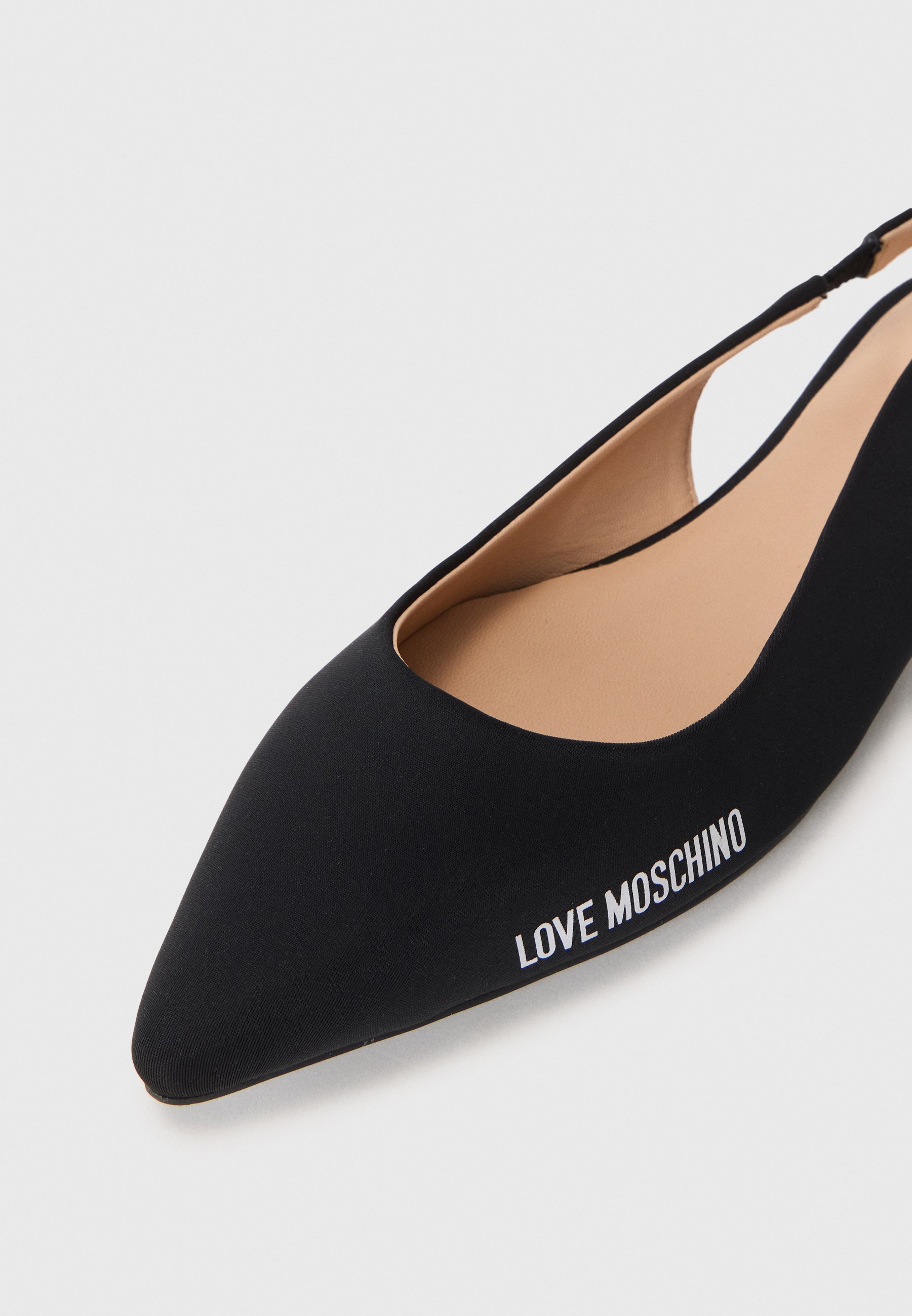 Love Moschino Slingback ballerina's - zwart