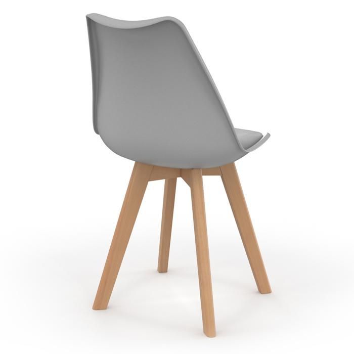 IDMARKET Set of 6 SARA Scandinavian dining chairs, pastel pink x2, light grey x2 and white x2
