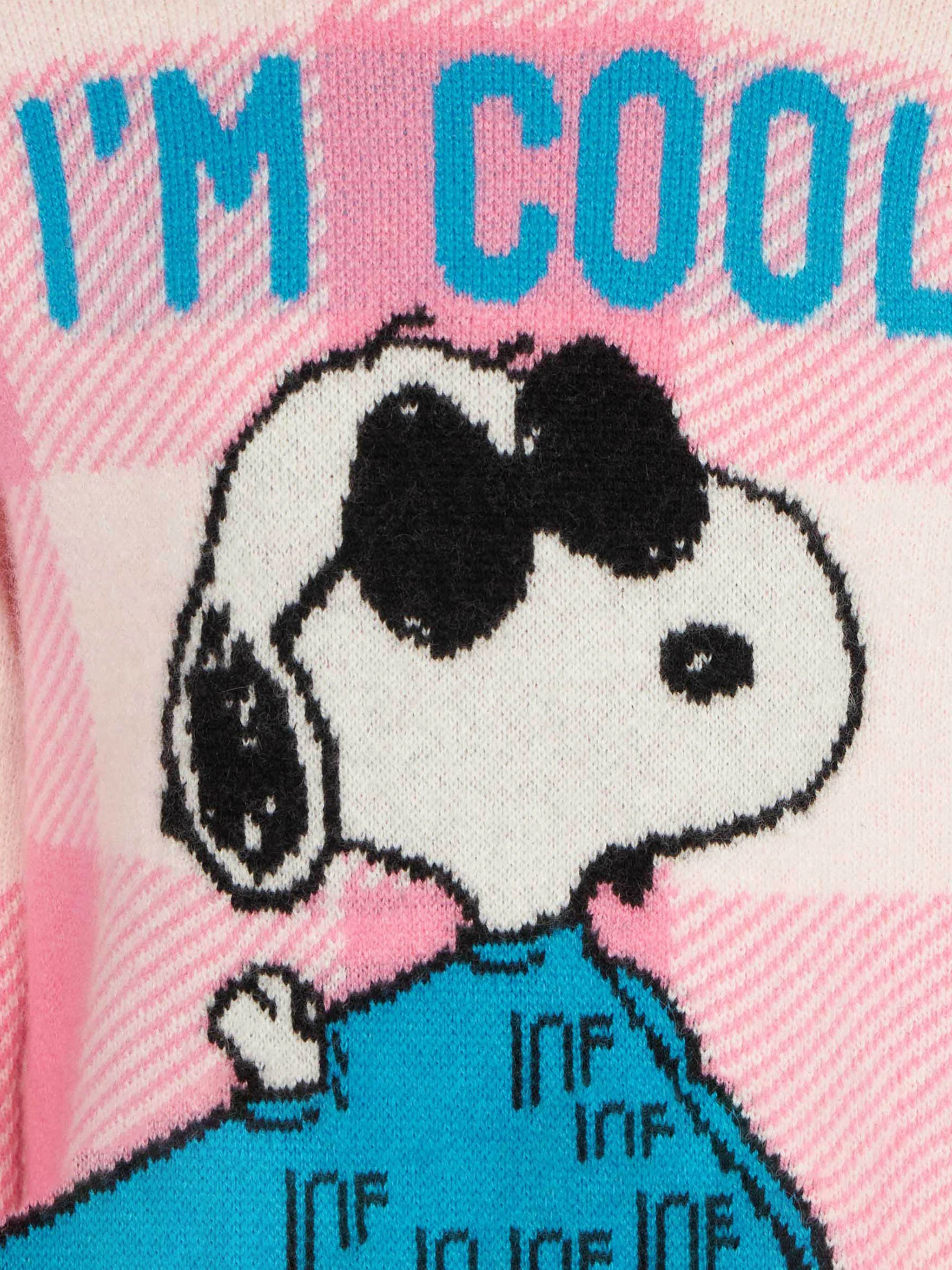 Trui met Snoopy-print en de tekst 