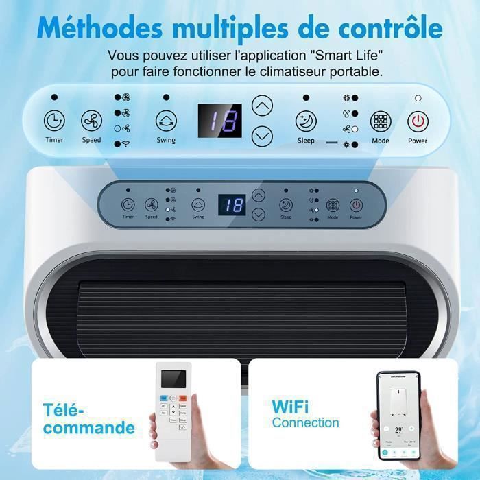 Draagbare airconditioner van 16000 BTU - RELAX4LIFE - 5-in-1 - 4700W R290 koelmiddel - Geschikt voor 35-40m² - Nachtmodus - Energieklasse A