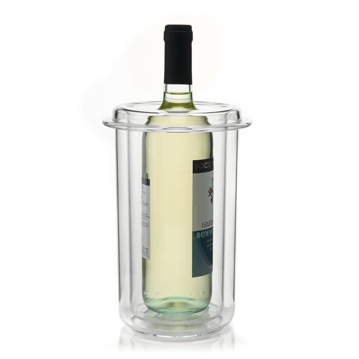Rafraîchisseur de bouteille - GUZZINI - Modèle 15 - Plastique transparent - 23 cm de hauteur - Design élégant