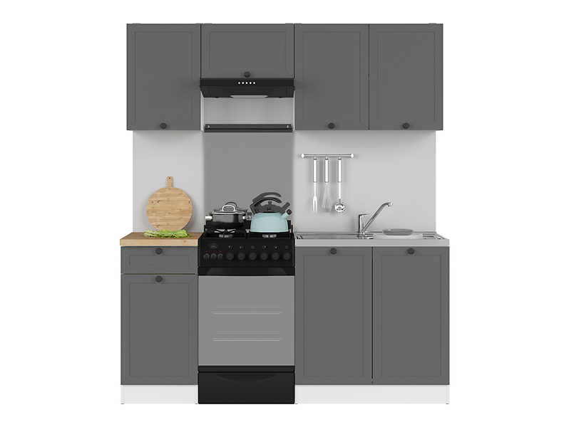 Komplet kuchenny Junona Line 170 cm grafit bez blatu
