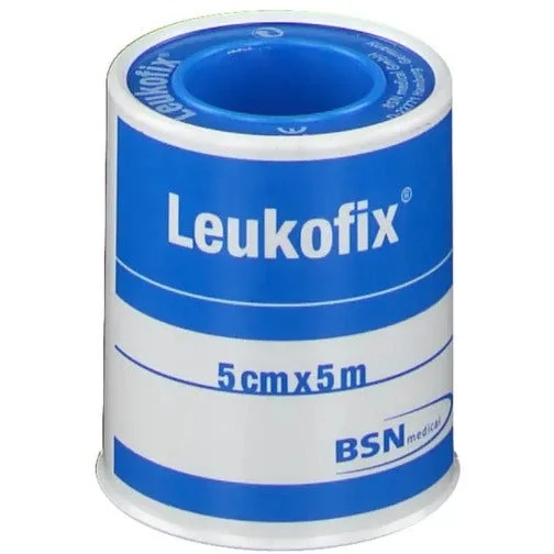 LEUKOFIX Pansement Leukofix en rouleau de 5 x 500 cm pour la fixation des bandages