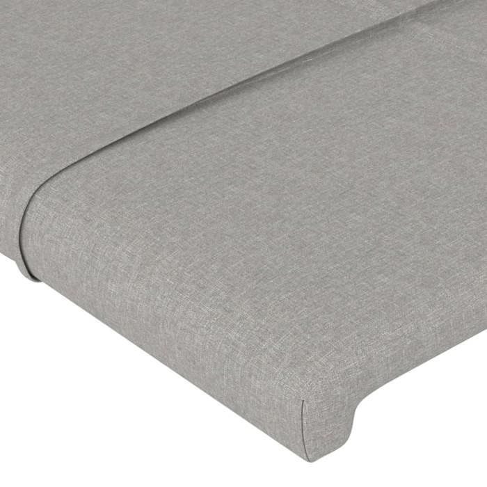 Tête de lit - vidaXL - Gris clair - 103x16x118/128 cm - Tissu durable - Hauteur réglable