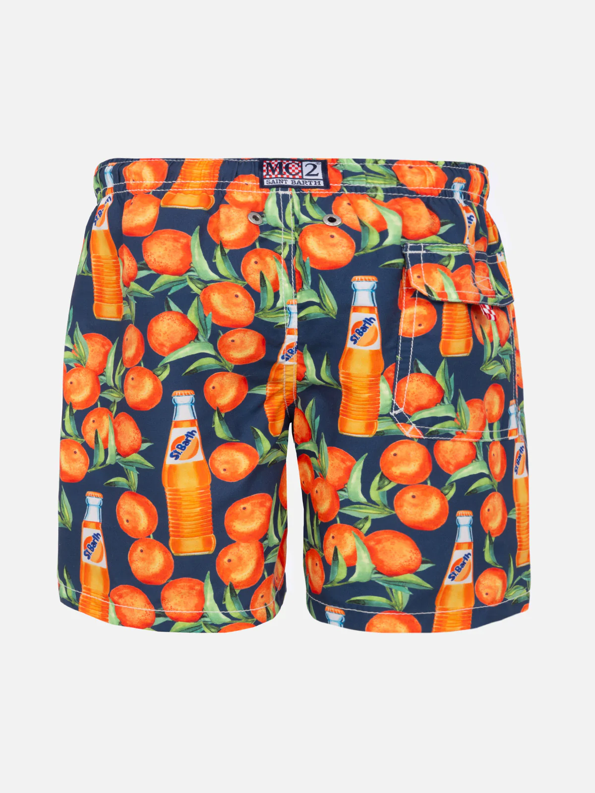 Maillot de bain enfant à imprimé orange