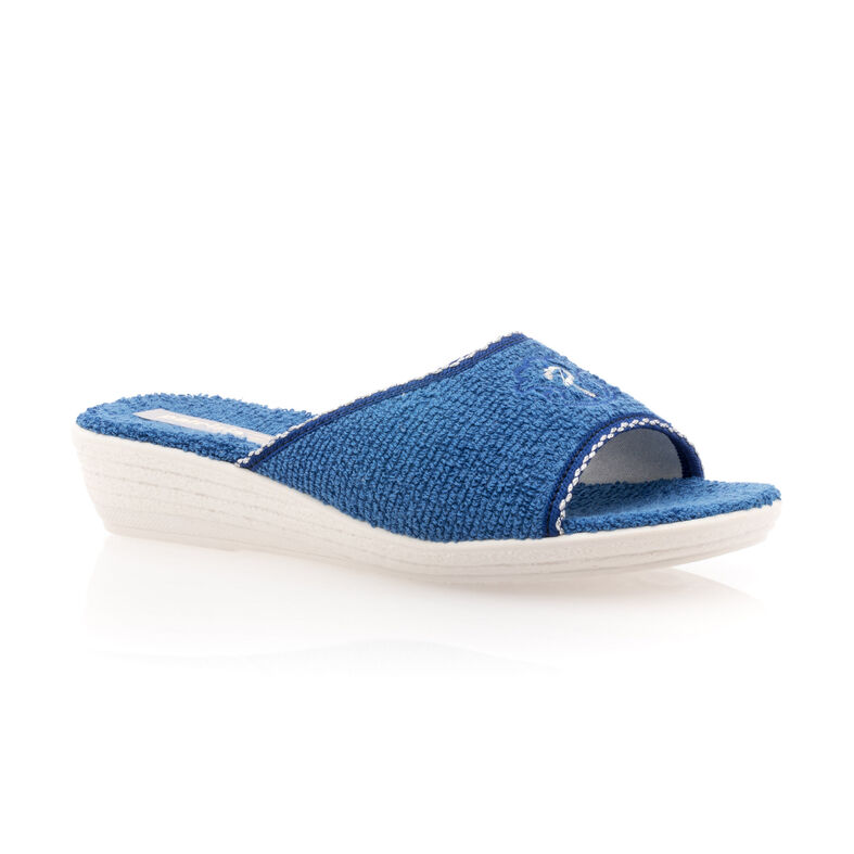 Pantoufles Femme Bleu