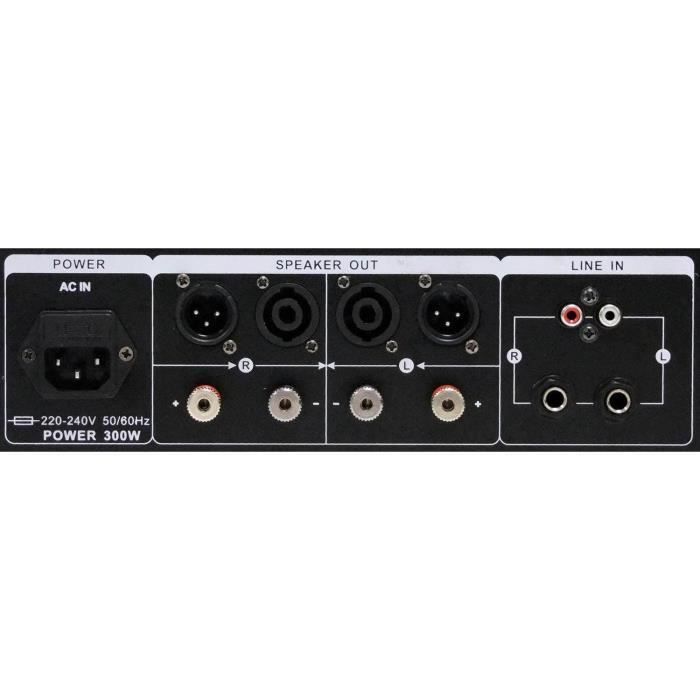 Kit composto da amplificatore Sound DJM300-BT e mixer HP da 500W con USB e Bluetooth.