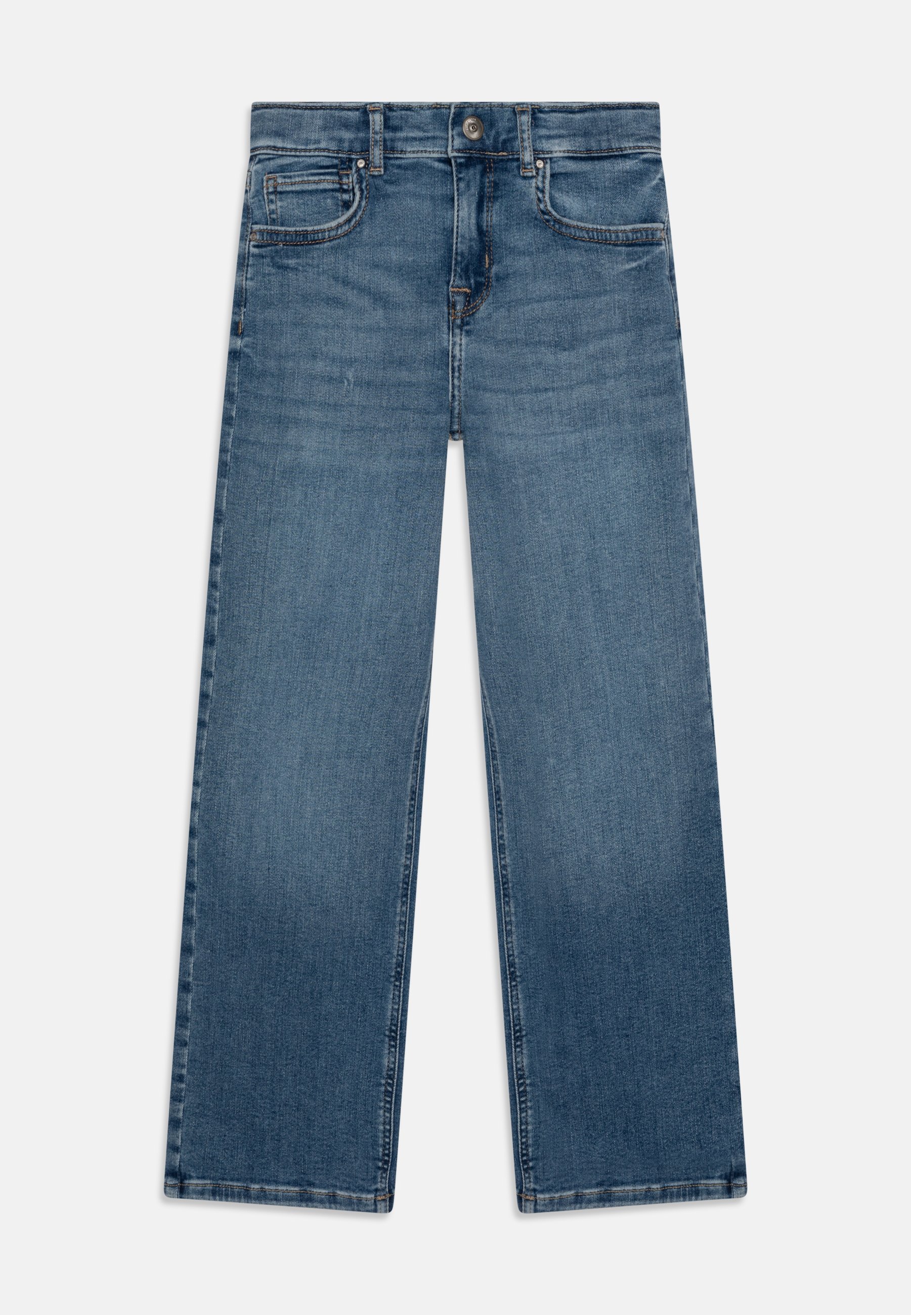 ONLY GIRLS KOGMADISON BLUSH WIDE - Rechte jeans - mediumblauwe denim
