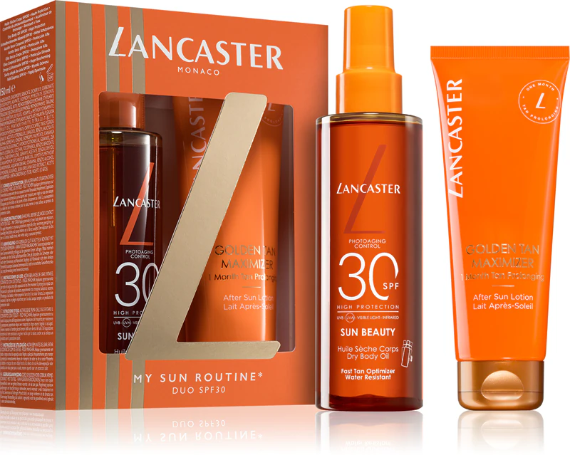 Kit de presente com protetor solar Lancaster Sun Beauty FPS 30