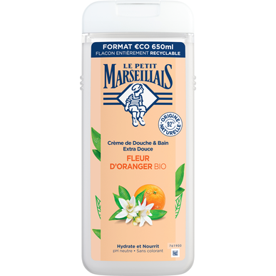Le Petit Marseillais Organic Orange Blossom -suihkugeeli 650 ml