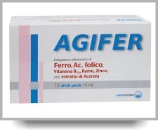 AGIFER Συμπλήρωμα διατροφής Agifer με φολικό οξύ 12 φακελάκια