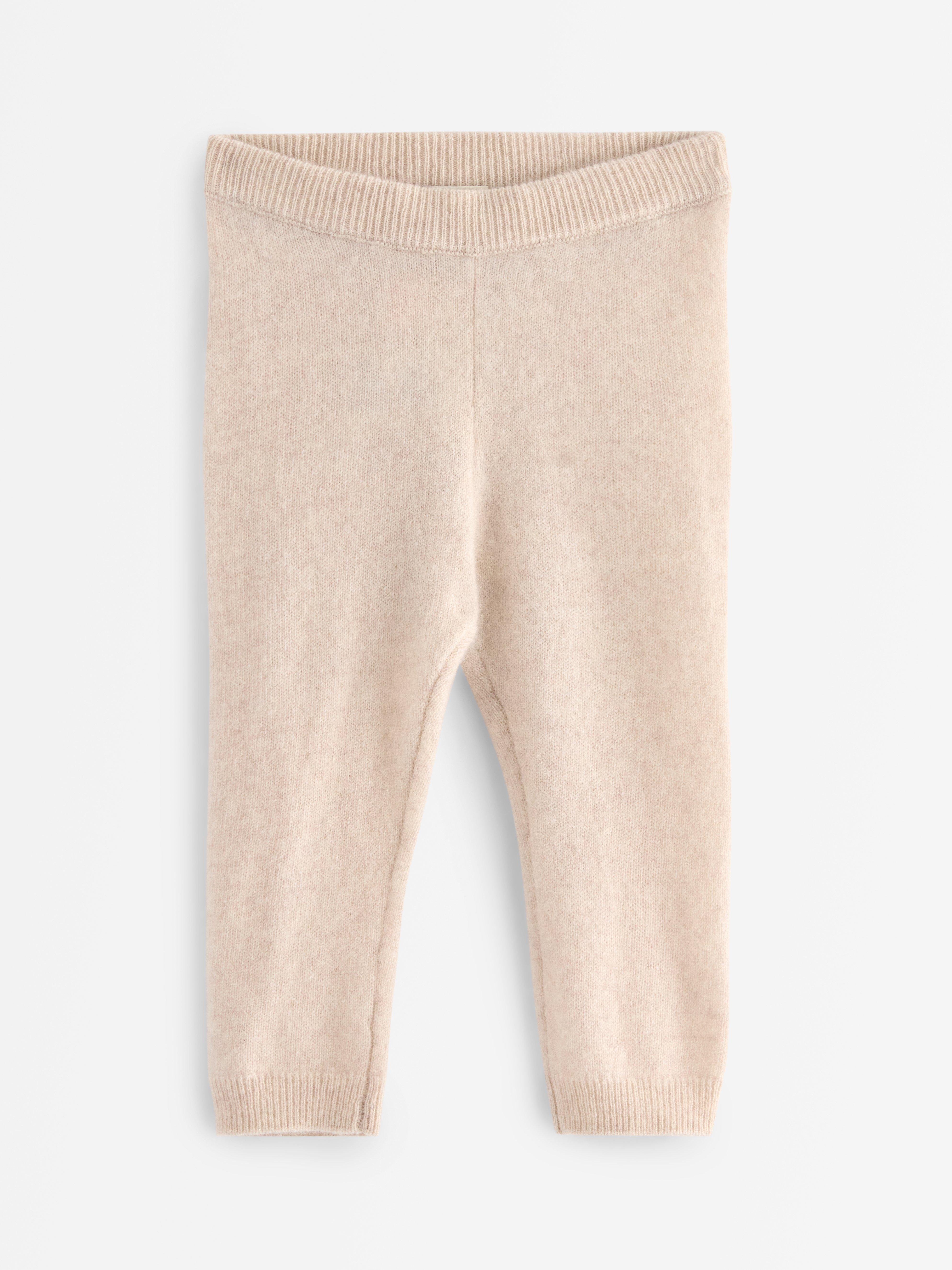 Leggings em Caxemira Bege Mesclado