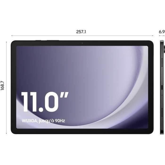 Tableta táctil Samsung Galaxy TAB A9+ de 128 GB con Wi-Fi, color gris antracita.