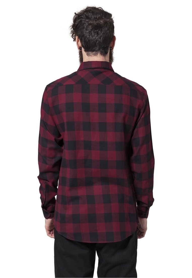 Camicia Urban Classics CHECKED - nero/bordeaux