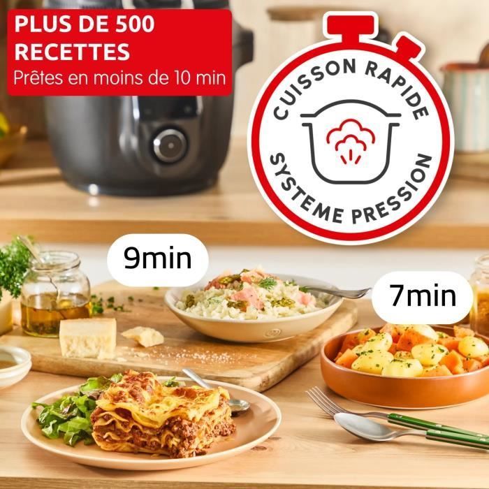 Olla multifunción - MOULINEX - CE9828F0 - Freidora de aire y cocción a presión - 20 programas - 6,5 L