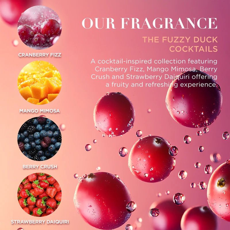 Baylis & Harding „The Fuzzy Duck“ kokteiliai su „Cotswold“ uogienėmis